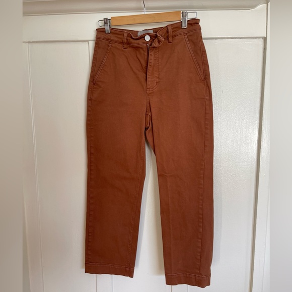 Everlane Straight Leg Crop in Rust - size 6 - Picture 4 of 8